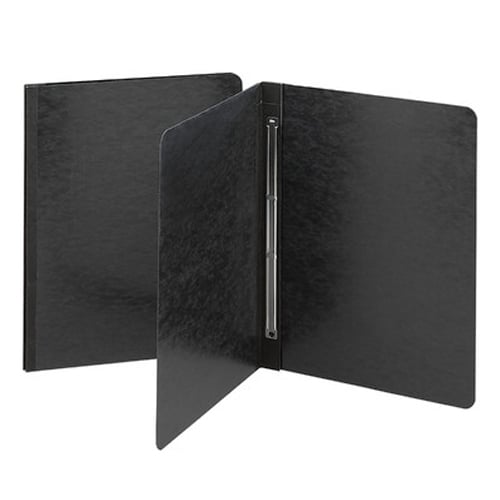 Smead 3" Black 8.5" x 11" PressGuard Report Cover with Side Prong Fastener