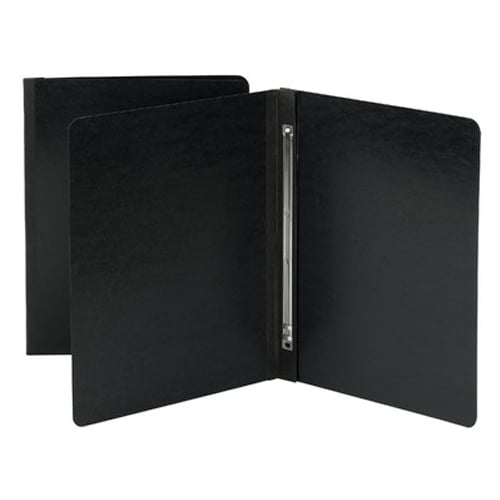 Smead 3" Black 8.5" x 11" PressGuard Report Cover with Side Prong Fastener