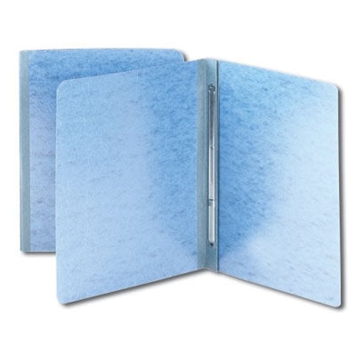 Smead 3" Blue 8.5" x 11" Pressboard Report Cover with Side Prong Fastener