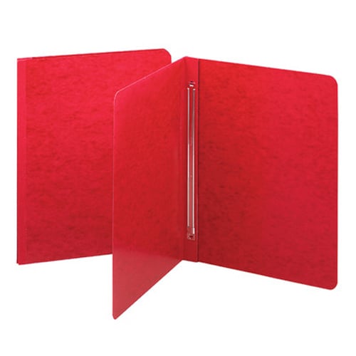 Smead 3" Bright Red 8.5" x 11" PressGuard Report Cover with Side Prong Fastener