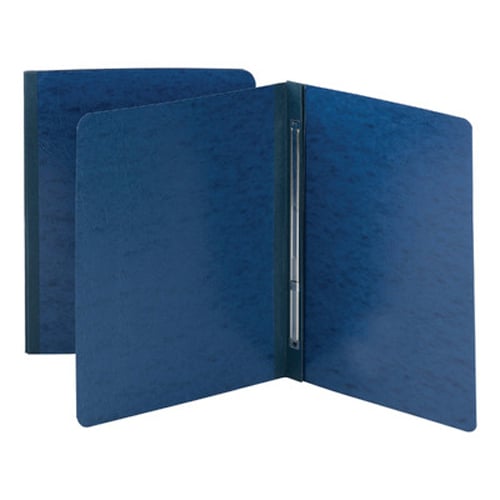 Smead 3" Dark Blue 8.5" x 11" PressGuard Report Cover with Side Prong Fastener