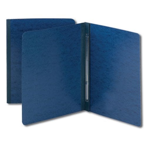 Smead 3" Dark Blue 8.5" x 11" Pressboard Report Cover with Side Prong Fastener
