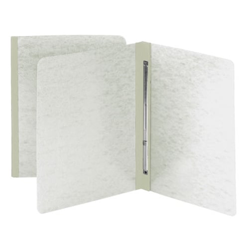 Smead 3" Gray 8.5" x 11" PressGuard Report Cover with Side Prong Fastener