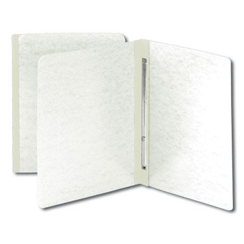 Smead 3" Gray 8.5" x 11" Pressboard Report Cover with Side Prong Fastener