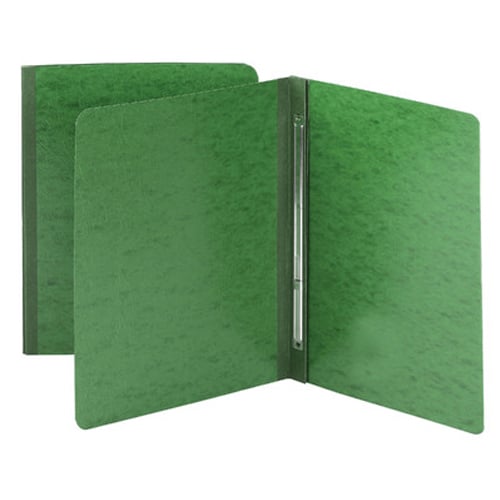 Smead 3" Green 8.5" x 11" PressGuard Report Cover with Side Prong Fastener