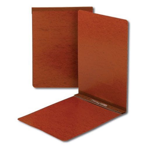Smead 3" Red 11" x 17" Pressboard Report Cover with Top Prong Fastener