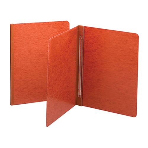 Smead 3" Red 8.5" x 11" PressGuard Report Cover with Side Prong Fastener