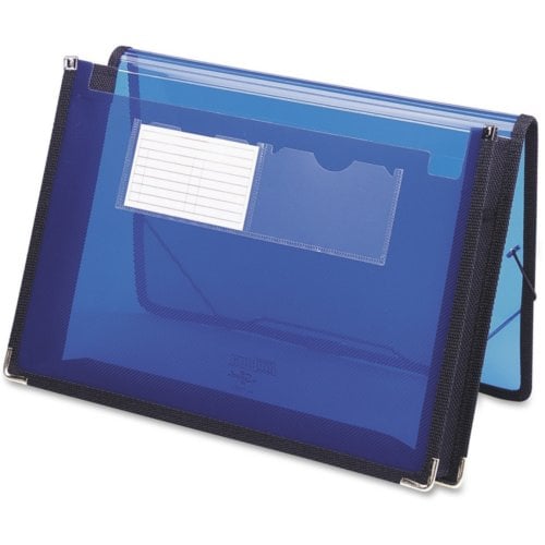 Smead Blue Translucent Letter Size Expanding Poly Wallet