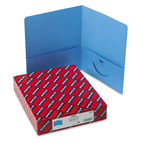 Smead Blue Two-Pocket Portfolios - 25pk