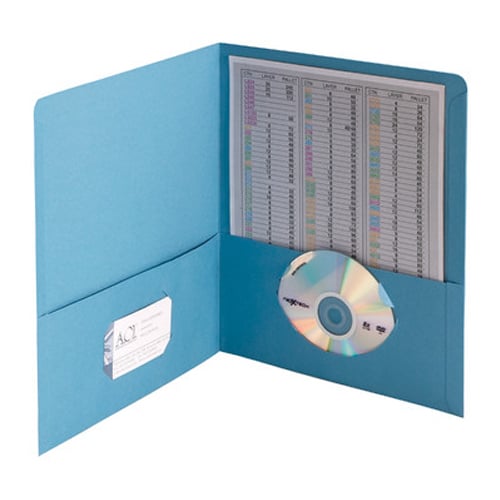 Smead Blue Two-Pocket Portfolios - 25pk