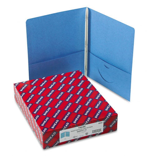 Smead Blue Two-Pocket Tang Fasteners Portfolio - 25pk