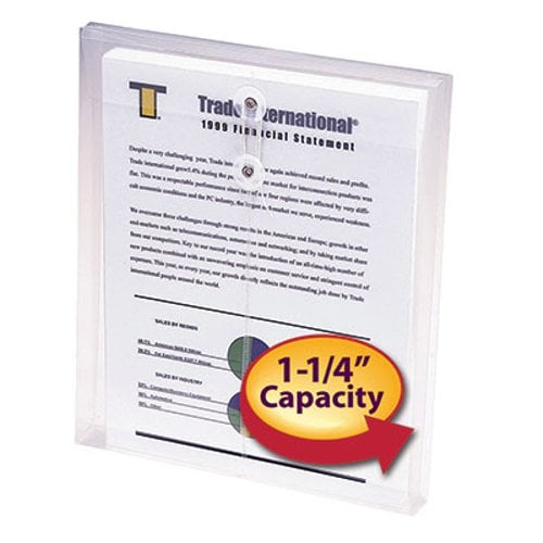 Smead Top-Load 8.5" x 11" Poly Envelopes with String-Tie Closure - 5pk