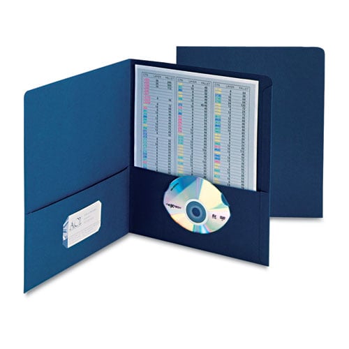 Smead Dark Blue Two-Pocket Portfolios - 25pk