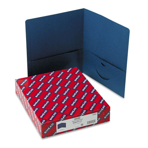 Smead Dark Blue Two-Pocket Portfolios - 25pk