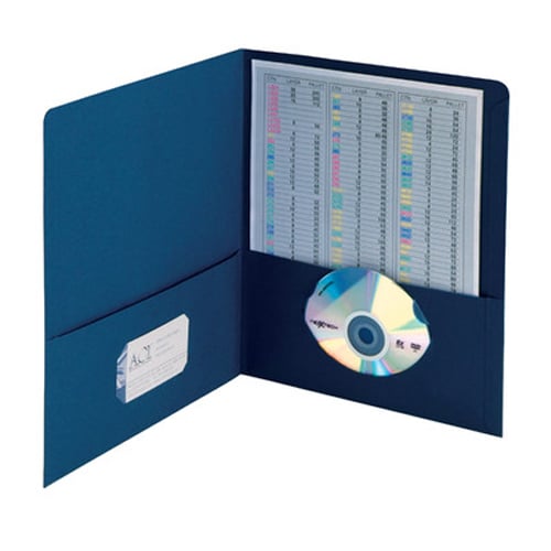 Smead Dark Blue Two-Pocket Portfolios - 25pk