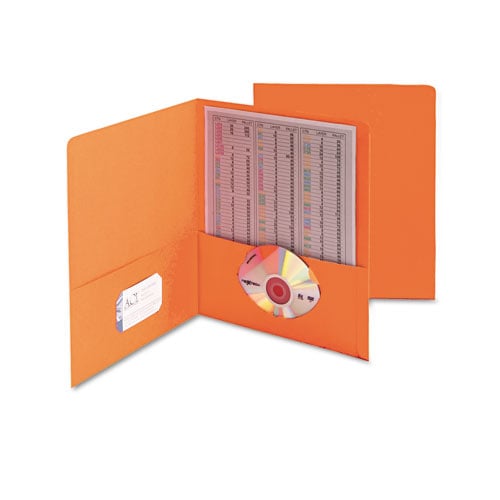 Smead Orange Two-Pocket Portfolios - 25pk