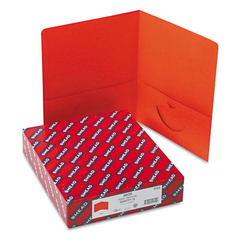 Smead Orange Two-Pocket Portfolios - 25pk