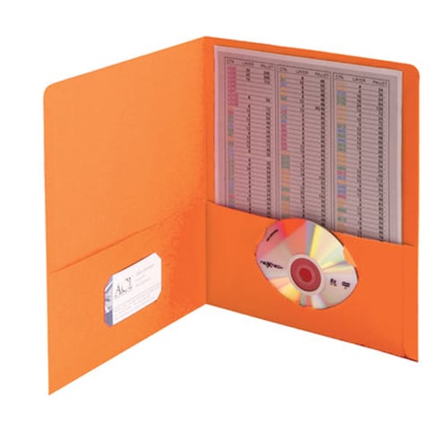 Smead Orange Two-Pocket Portfolios - 25pk