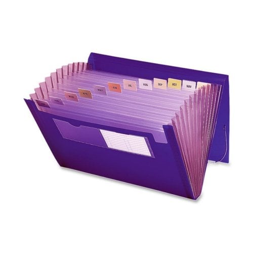 Smead Purple 12-Pocket Letter Size Poly Expanding File