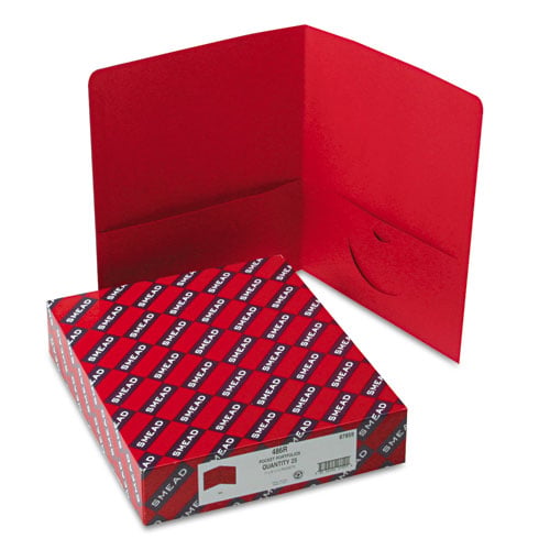 Smead Red Two-Pocket Portfolios - 25pk