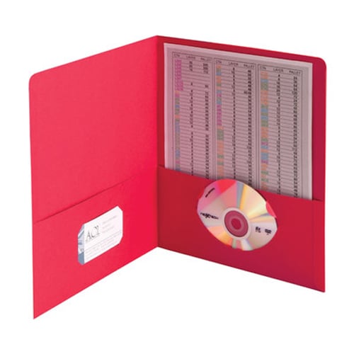 Smead Red Two-Pocket Portfolios - 25pk