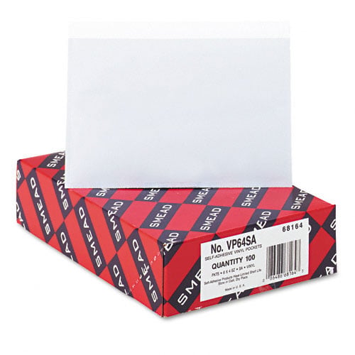 Smead Self-Adhesive 4 x 6 Microfiche Size Vinyl Pockets