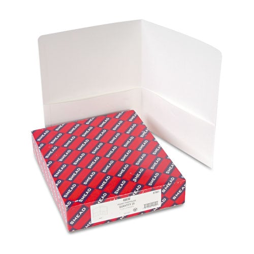 Smead White Two-Pocket Portfolios - 25pk