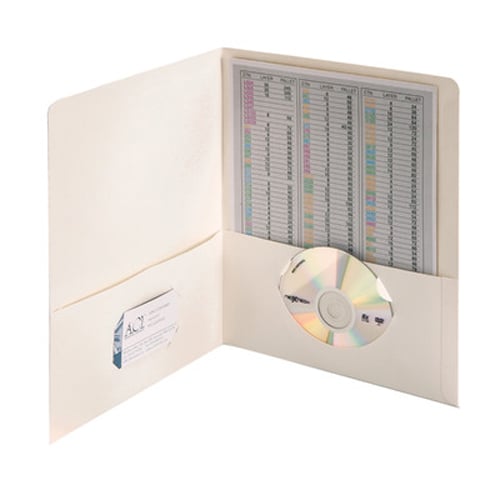 Smead White Two-Pocket Portfolios - 25pk