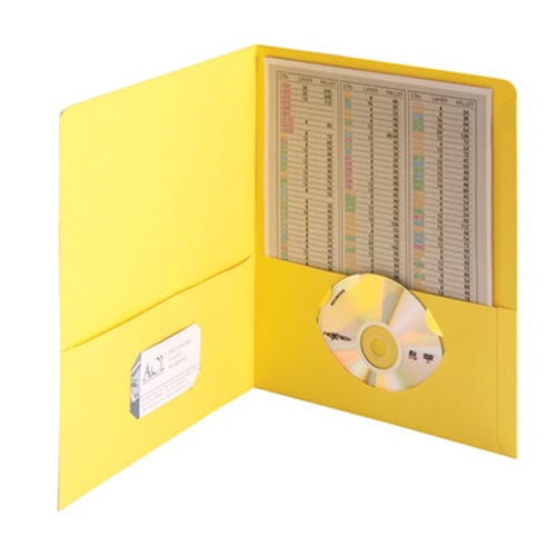 Smead Yellow Two-Pocket Portfolios - 25pk