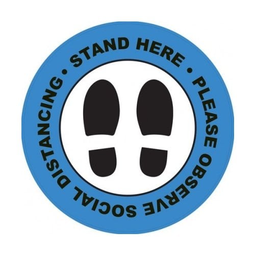 Social Distancing 16" Floor Graphic Circles - 50/Pack