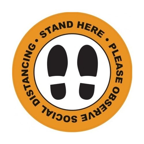 Social Distancing 16" Floor Graphic Circles - 50/Pack