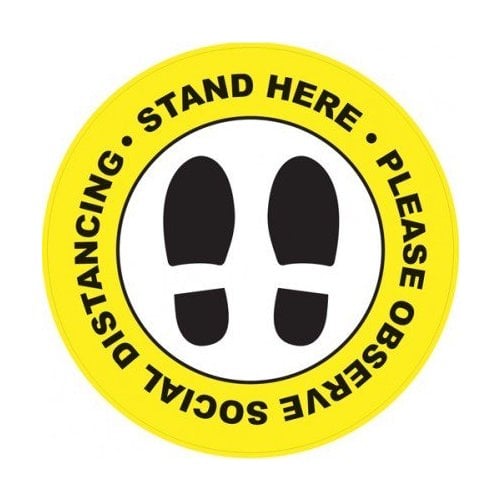Social Distancing 16" Floor Graphic Circles - 50/Pack