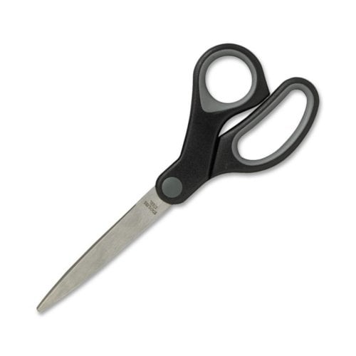 Sparco 8" Straight Stainless Steel Scissors with Rubber Handle