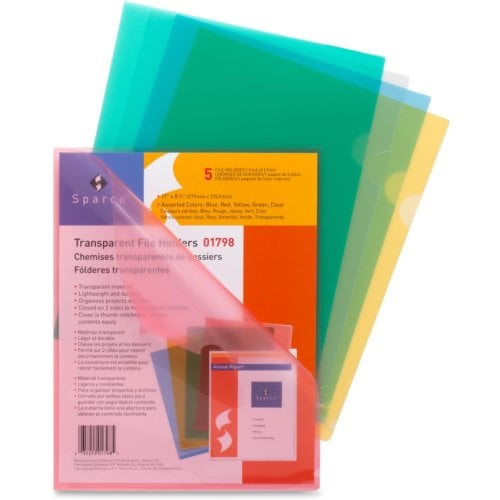 Business Source Transparent Letter Size File Holders