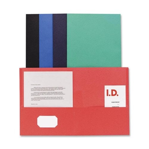 Sparco Assorted Two-Pocket Portfolio - 25pk
