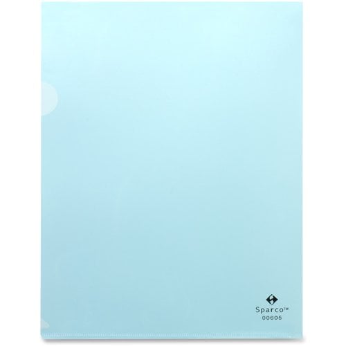 Business Source Blue Transparent Letter Size File Holder - 10pk