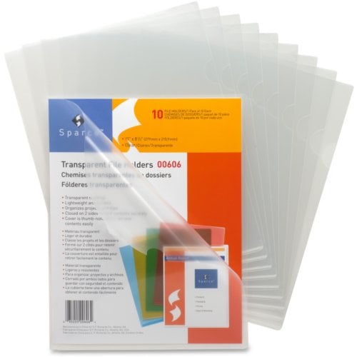 Business Source Transparent Letter Size File Holders