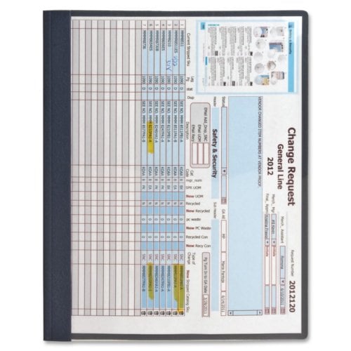 Sparco Dark Blue Clear Front Report Cover - 25pk