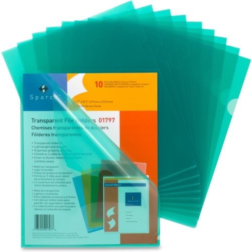 Business Source Transparent Letter Size File Holders
