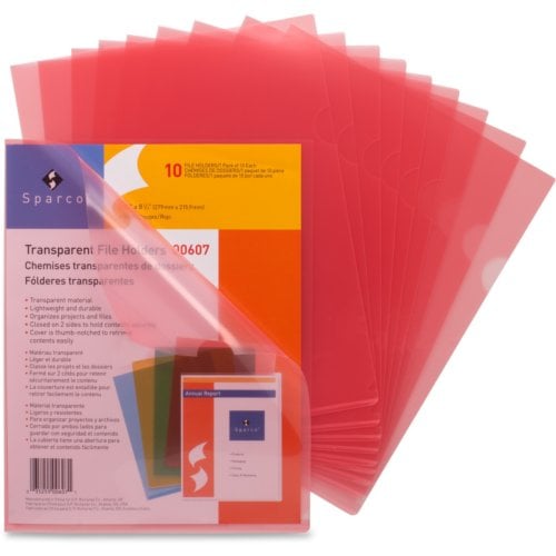 Business Source Transparent Letter Size File Holders