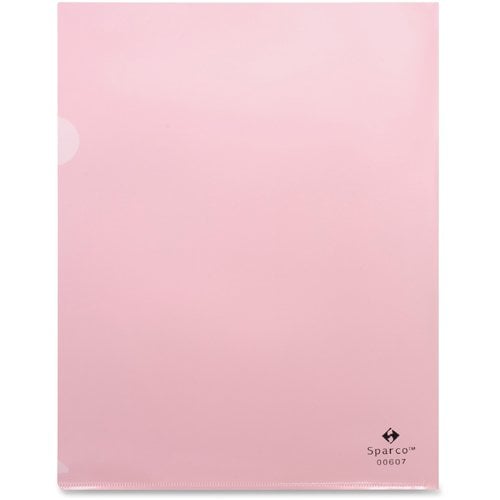 Business Source Red Transparent Letter Size File Holder - 10pk