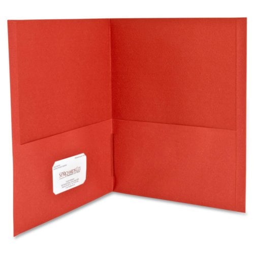 Sparco Red Two-Pocket Portfolio - 25pk
