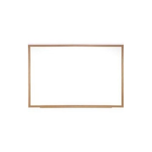 Ghent 48.5" x 144.5" Magnetic Painted Steel Whiteboard with Wood Frame