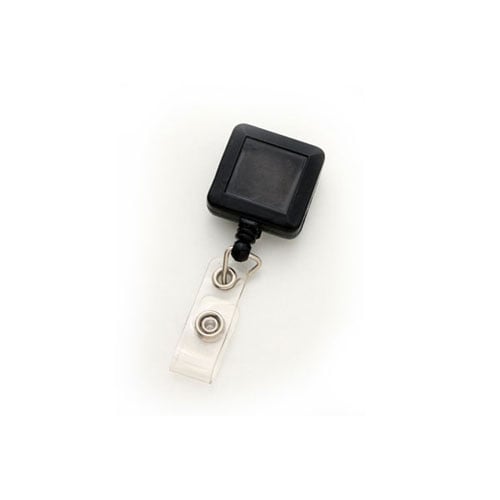 Square Badge Reel with Slide Clip - 25pk