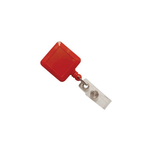 Square Badge Reel with Slide Clip - 25pk
