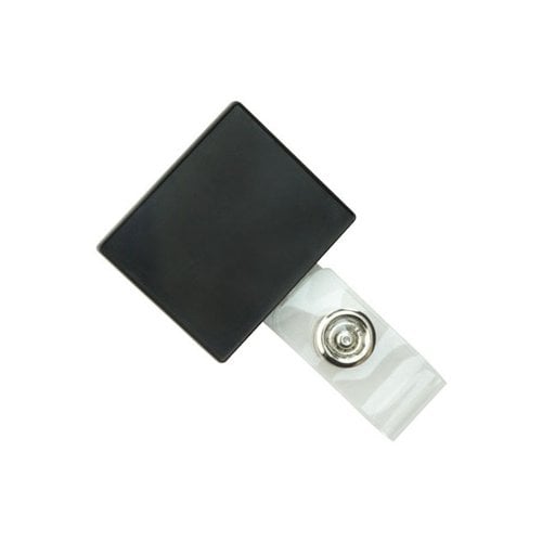 Square LogoClips with Swivel Clip and Clear Strap