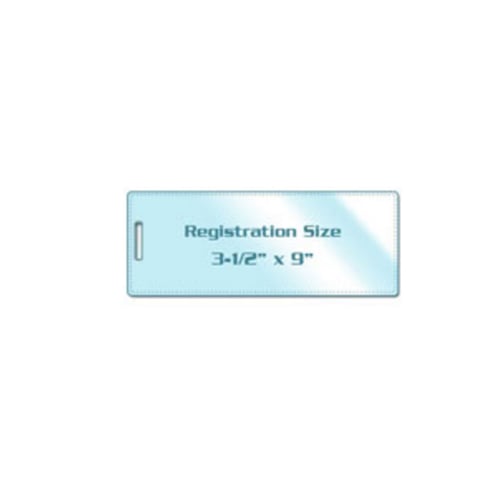 10MIL Registration Card 3-1/2" x 9" Laminating Pouches with Short Side Slot - 100pk