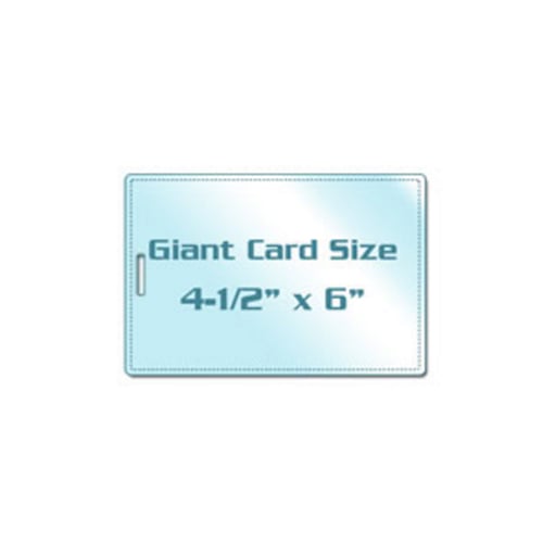 7MIL Giant 4-1/2" x 6" Laminating Pouches with Short Side Slot - 100pk