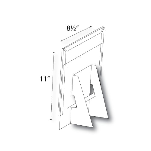Standard Easel with Clear Plastic Sleeve - 6 Easels