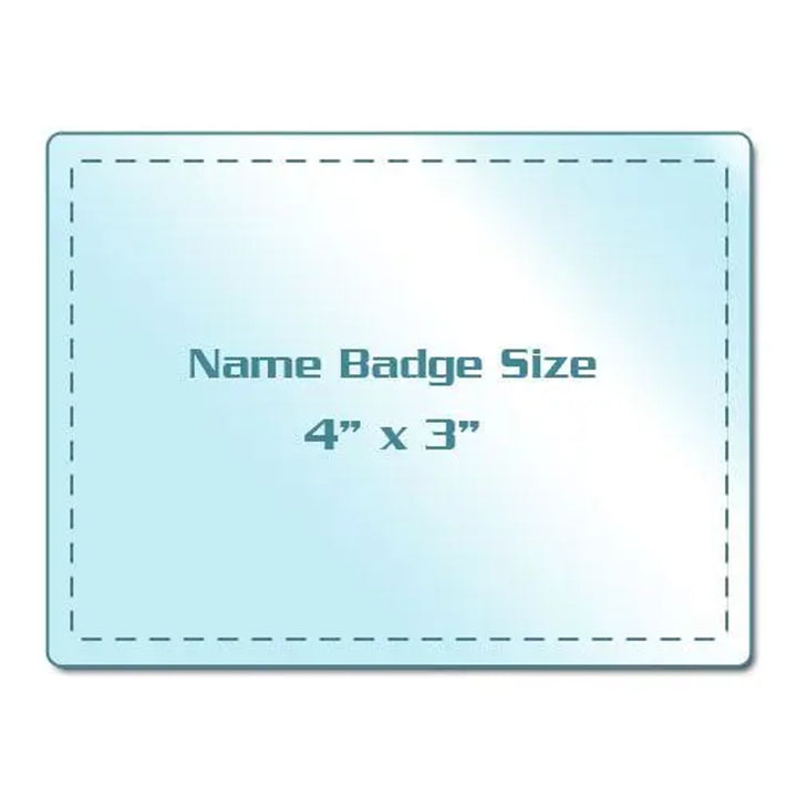 5MIL Name Badge 4" x 3" Laminating Pouches - 100pk